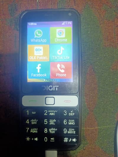 mobile phone Red one touch and type