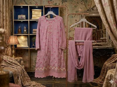: Beautiful Stitched  3-Piece Ladies Suit