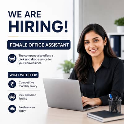 Female Assistant Required || Female Jobs || Female Office Assistant