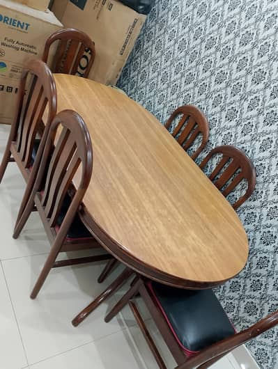 PURE SHEESHAM WOOD DINNING TABLE WITH 6 CHAIRS AVAILABLE FOR SALE