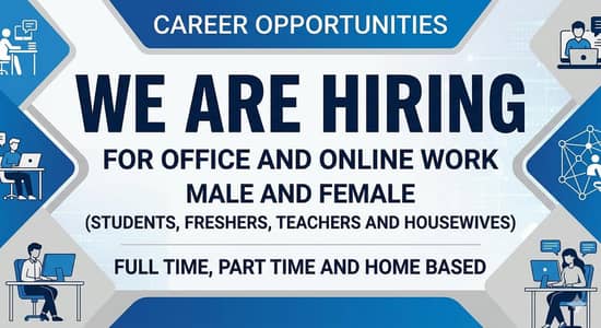 Hiring Male and Female for work in Lahore