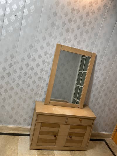 Classic Wooden Dresser with Large Mirror