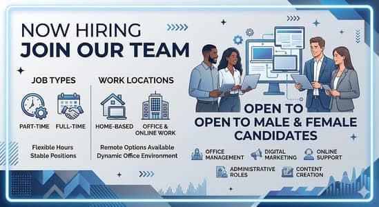 We are hiring male and female for office and online work