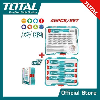 TOTAL TACSD30456 45PCS Precision Screwdriver Set In Pakistan