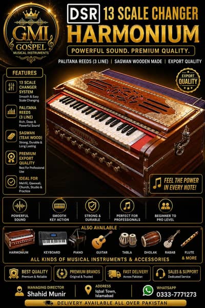DSR 9 Scale Changer Harmonium – Premium Export Quality