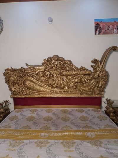 Bed Set - Craved wood set - King size bed - bedroom set - Royal bed