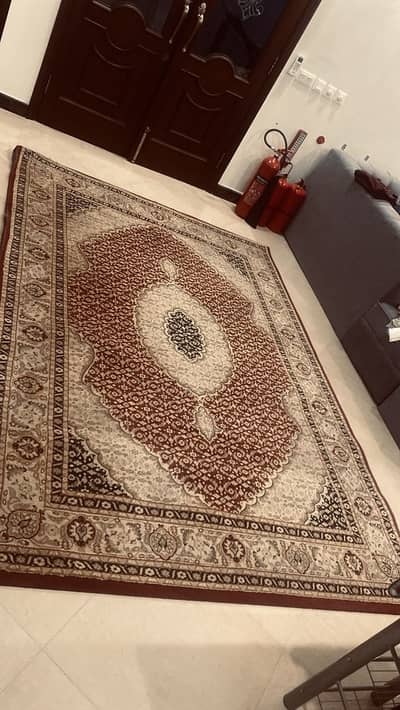 Large Carpet | Red & Beige | Drawing Room Carpet