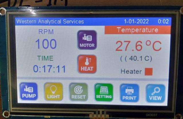 Stability Chamber Control Touch LCD 7