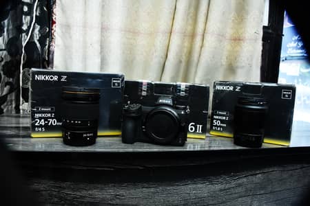 Nikon Z6ii with Nikor Lacnce 50mm. 24-70mm