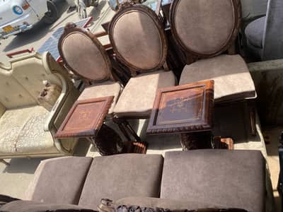 6 chair daining shesham wood 99%