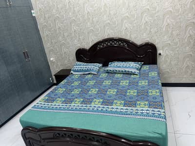 Pure Wooden King size bed With 2 side tables