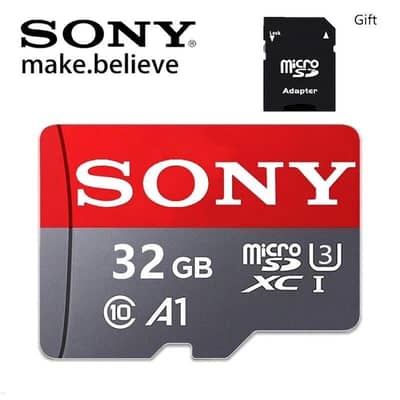 Sony 32GB MicroSD Memory Card with Adapter – Brand New Condition