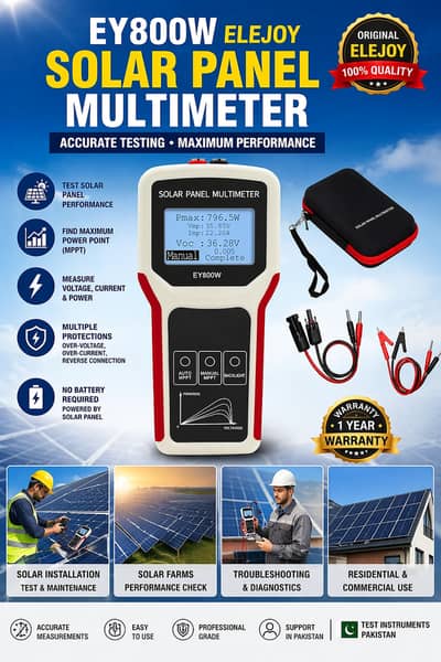 ELEJOY EY800W Solar Panel Tester MPPT Solar Multimeter In Pakistan