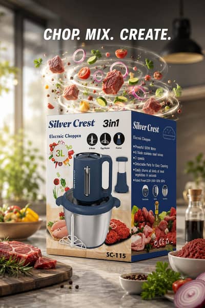 Silver Crest 3in 1 Electric Chopper