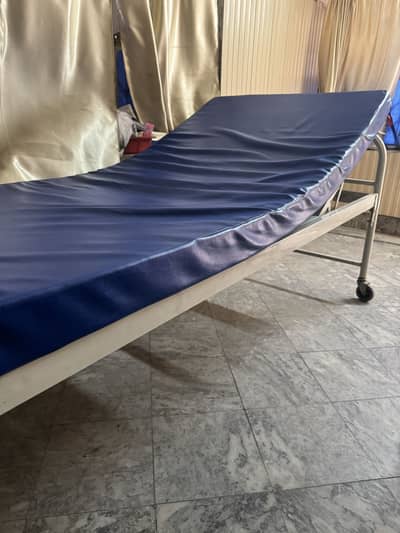 Patient Bed with Drip Stand and Foot Stool