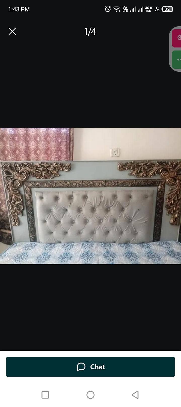 king size bed setwith side table and dressing table 4