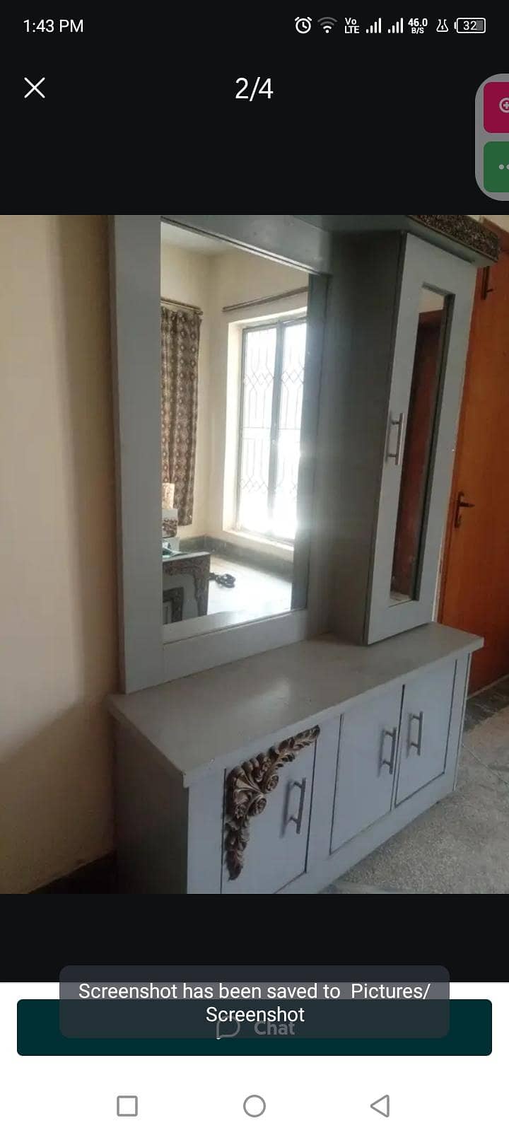 king size bed setwith side table and dressing table 5