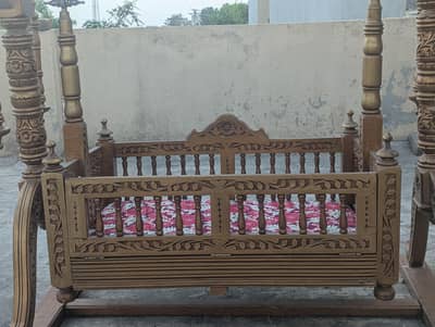 Premium Hand-Carved Sheesham Wooden Swing