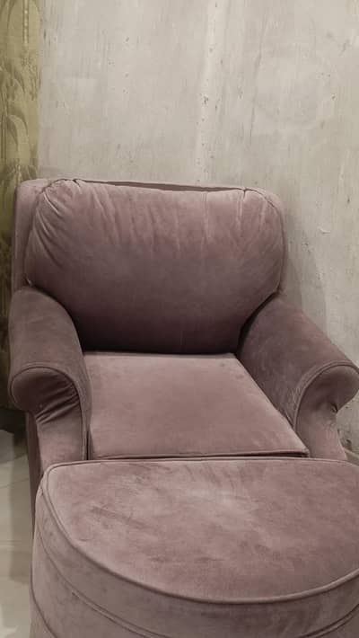 clean velvet single sofa