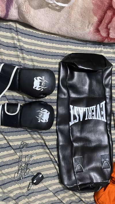 Boxing bag and Boxing gloves