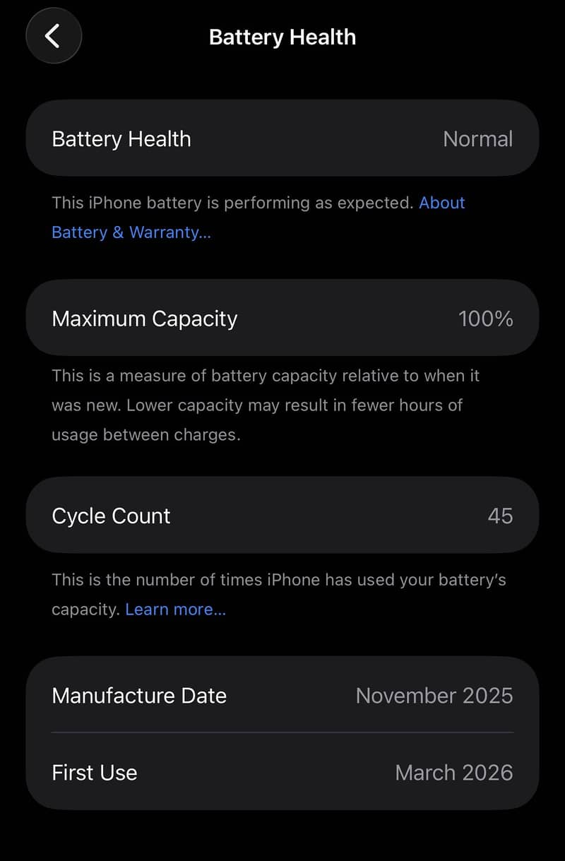 Iphone 17 pro Max 1 month Sim time 4