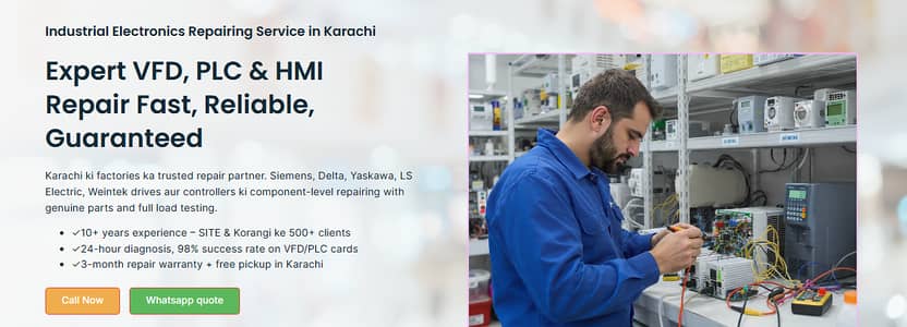 industrial electronics repairing service in Karachi.