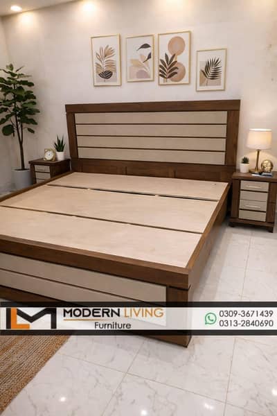 King Bed With 2 Side Tables Best Quality