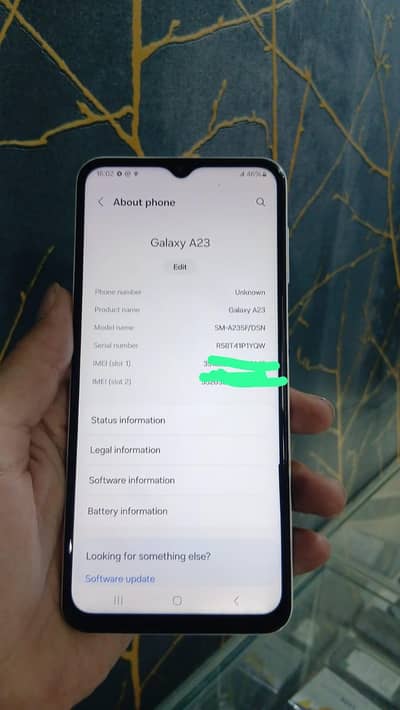 Samsung A23 with boxurgent sale