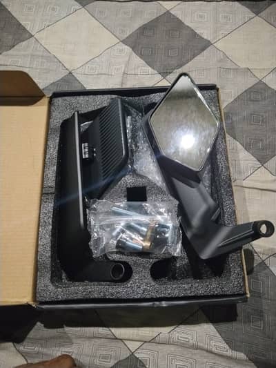 Universal Bike Side Mirrors /Fat Wing Mirrors - Matte Black