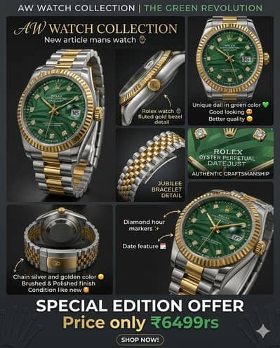 Gold & Silver Luxury Watches | Stylish Men’s Watch