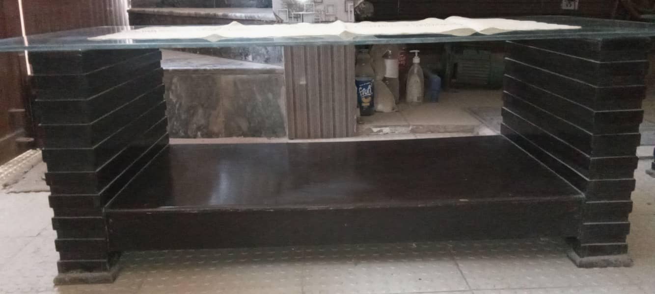 glass table set (3) 3