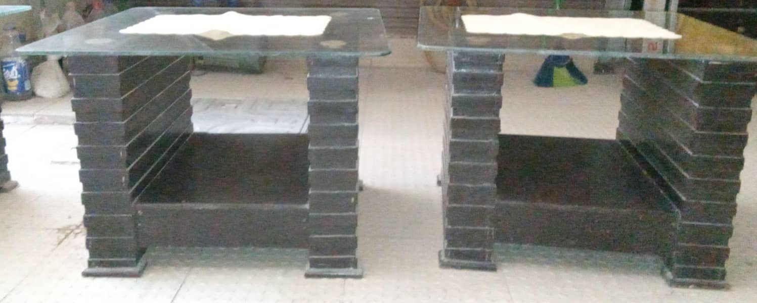 glass table set (3) 4