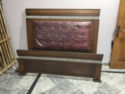 bed and side table