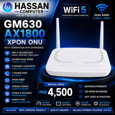XPON (GPON & EPON) Dual Band (2.4G & 5G) Fiber Routers look like new
