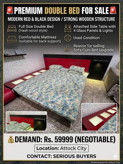 Premium full-size double bed