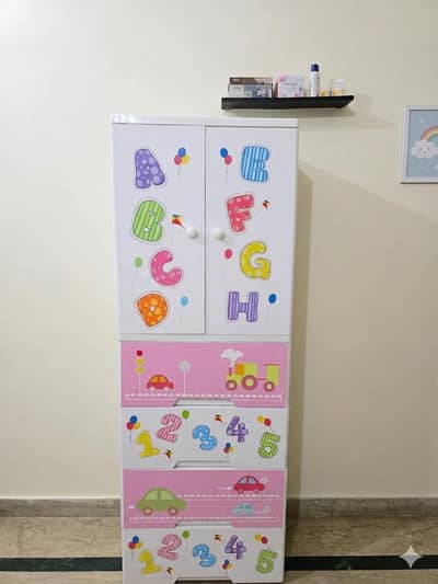 ABC theme kids plastic wardrobe