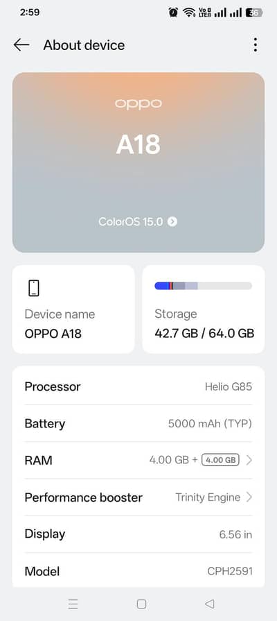 OPPO A18