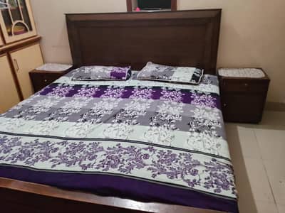 wooden bed