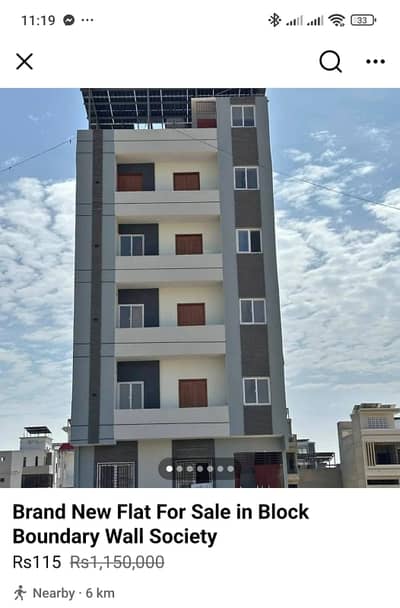 1 Bed Studio apartments for Sale in Boundary Wall society