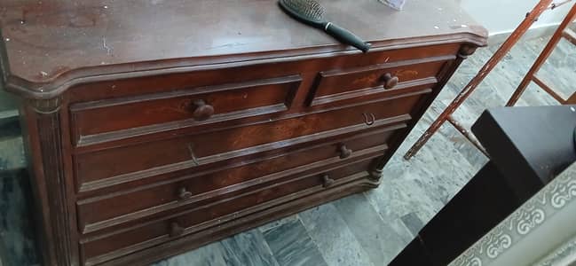 old wooden dressing table