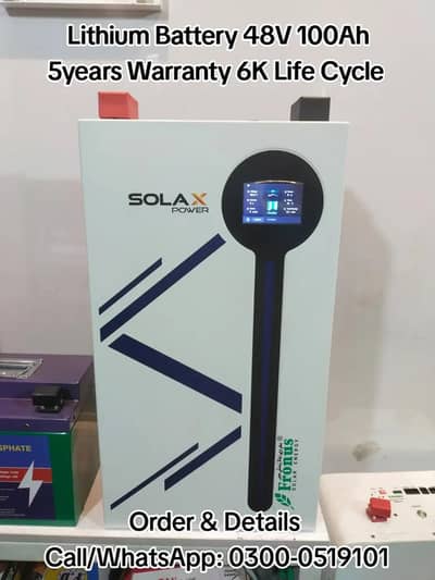 48V 100Ah Lithium Battery Brand New Box Pack (Solax + Fronus)