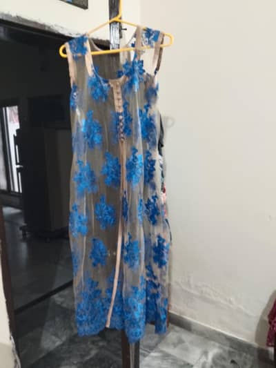 over coat or gowns with embroidery