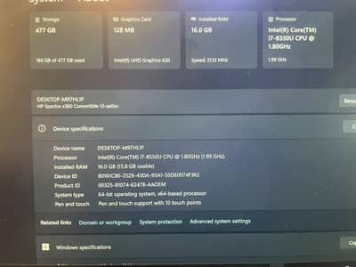 HP Spectre x360 Convertible 13 | Core i7 8th Gen Touchscreen