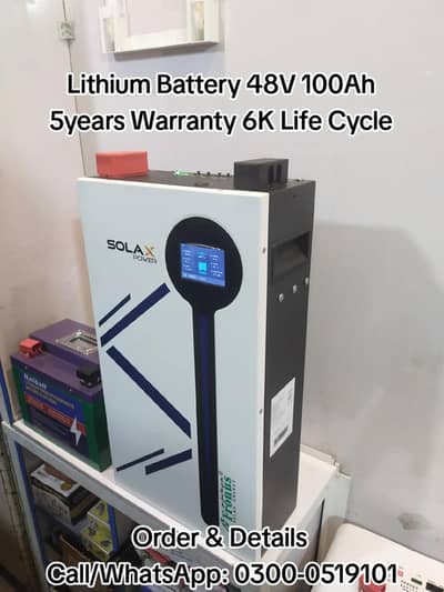 48V 100Ah Lithium Battery | Solax & Fronus | 5 Years Warranty