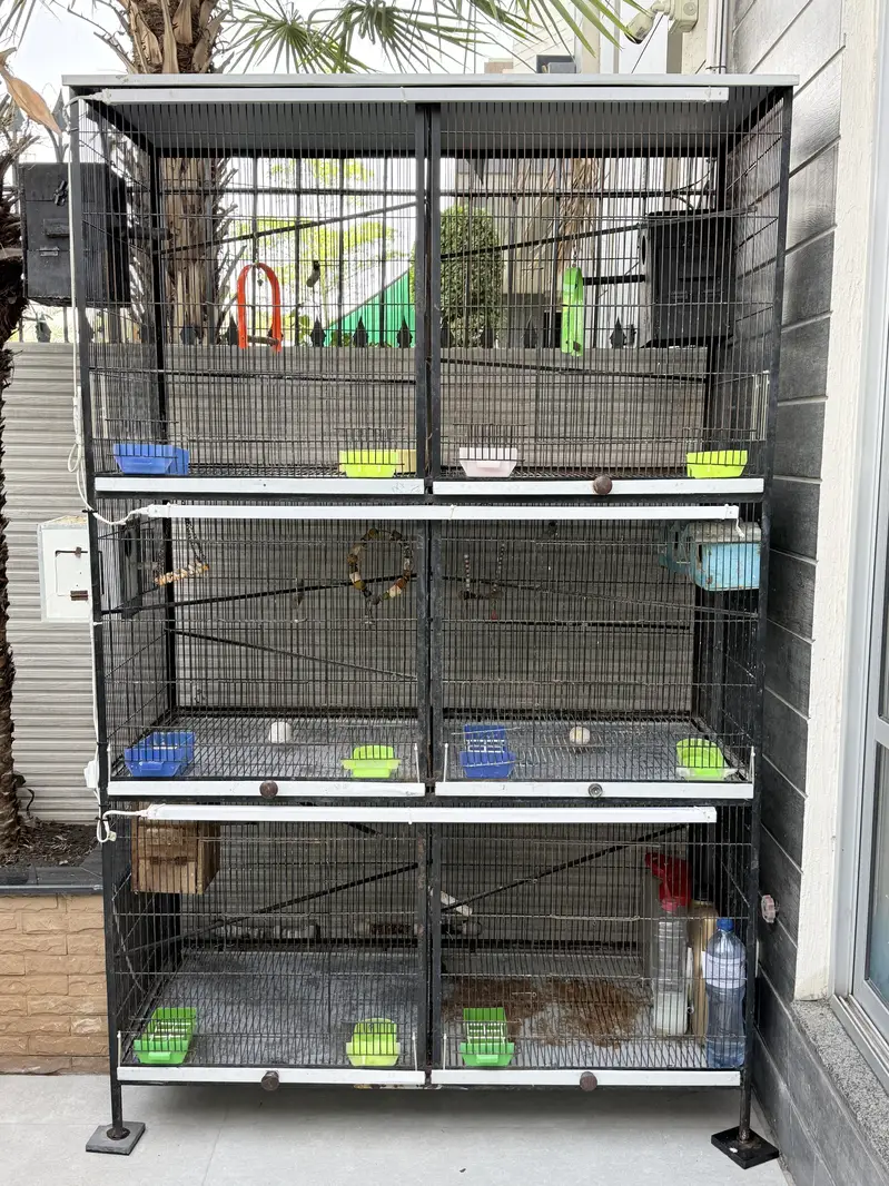 Heavy Duty Iron Bird Cage – 6 Compartments Convertible to 3