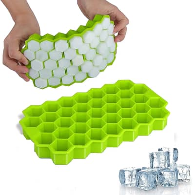 Silicone Shape Honeycomb 37 Cavity Ice Cube Mould Tray for Freezer