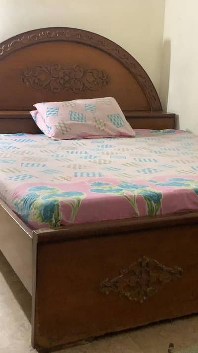 Complete Wooden Bed Set with Margalla Mattress for Sale