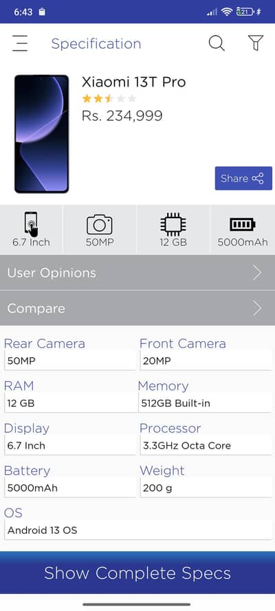 Xiaomi 13t Pro 5g 12/256