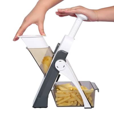 5 in 1 Vegetable Slicer With Transparent Tray