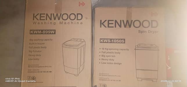Kenwood washer 8kg+dryer 10kg set new box pack ni